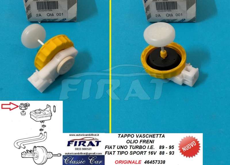 TAPPO VASCHETTA OLIO FRENI FIAT UNO TIE- TIPO SPORT (46457338)